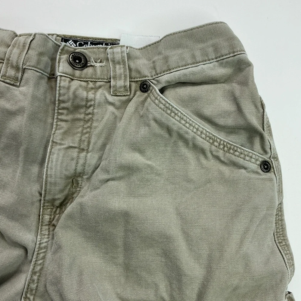 Columbia Khaki Cargo Pants Kids Size 10 Youth Rugged Cotton Canvas Outdoor